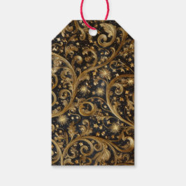 クリスマス抽象芸術パターン ギフトタグ