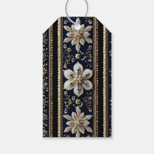 クリスマス抽象芸術パターン ギフトタグ (正面)