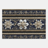 クリスマス抽象芸術パターン ラッピングペーパーシート (正面3)