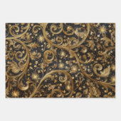 クリスマス抽象芸術パターン ラッピングペーパーシート (正面3)