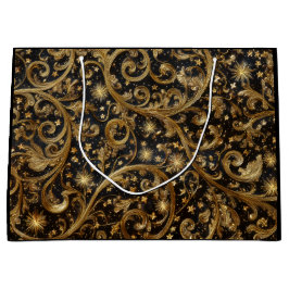 クリスマス抽象芸術パターン ラージペーパーバッグ