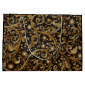 クリスマス抽象芸術パターン ラージペーパーバッグ (裏面)