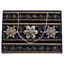 クリスマス抽象芸術パターン ラージペーパーバッグ