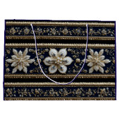 クリスマス抽象芸術パターン ラージペーパーバッグ (裏面)