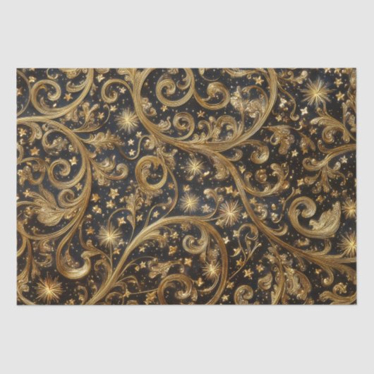 クリスマス抽象芸術パターン 薄葉紙 (正面)