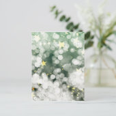 クリスマス抽象芸術星氷背景 シーズンポストカード (スタンド正面)