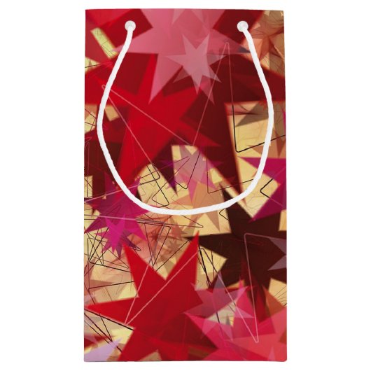 クリスマス抽象芸術星 スモールペーパーバッグ (裏面)