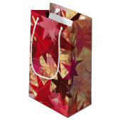 クリスマス抽象芸術星 スモールペーパーバッグ (裏面アングル)