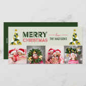 クリスマス抽象芸術松の木の写真コラージュカード シーズンカード (正面/裏面)