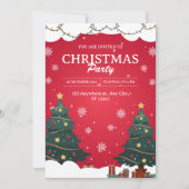 クリスマス招待されパーティー 招待状 (正面)