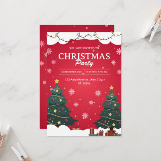 クリスマス招待されパーティー 招待状