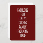 クリスマス招待状で休日のパーティーを定義 招待状 (正面/裏面)