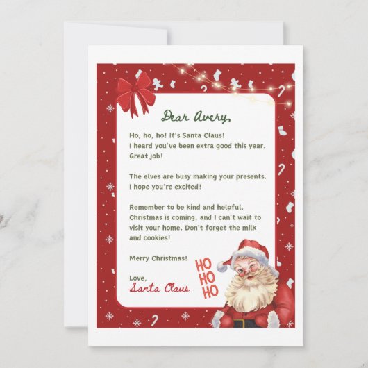 クリスマス招待状カード 招待状 (正面)