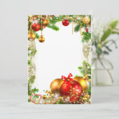 クリスマス招待状カード 招待状 (スタンド正面)