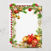 クリスマス招待状カード 招待状 (正面/裏面)