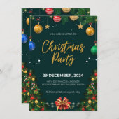 クリスマス招待状カード 招待状 (正面/裏面)