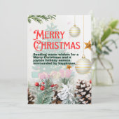 クリスマス招待状カード 招待状 (スタンド正面)