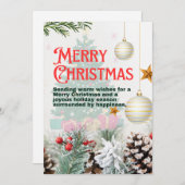 クリスマス招待状カード 招待状 (正面/裏面)