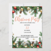 クリスマス招待状ホリデーパーティー招待状 (正面)