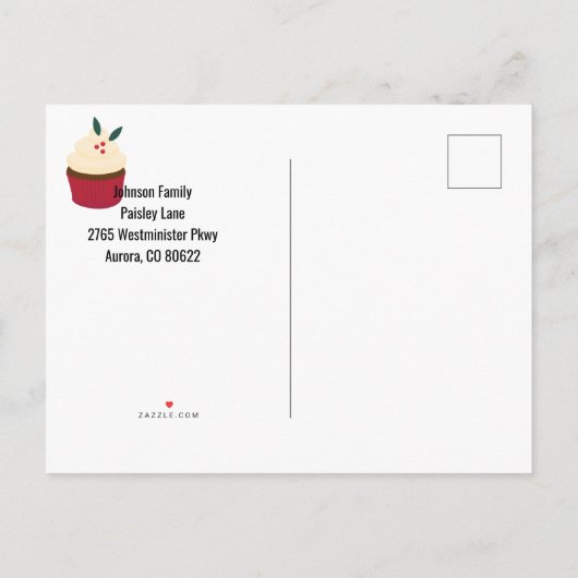 クリスマス招待状（オープンハウスなど） 案内ポストカード (裏面)