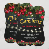 クリスマス招待状 | カスタマイズ可能な招待状 招待状 (正面/裏面)