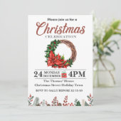 クリスマス招待状 - クリスマスパーティー招待状 招待状 (スタンド正面)