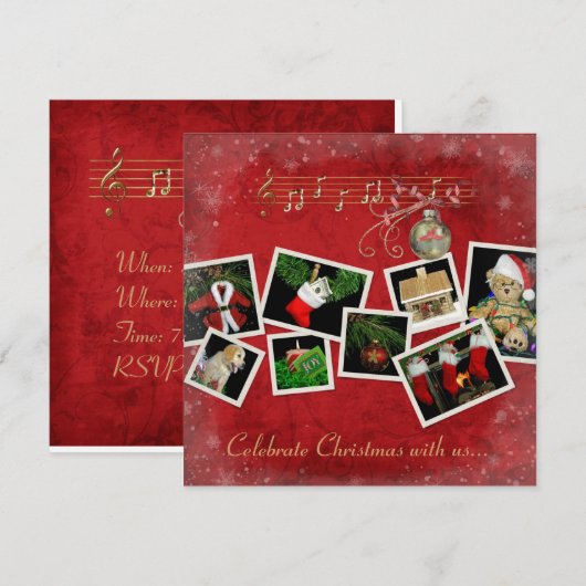 クリスマス招待状 招待状 (正面/裏面)