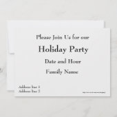 クリスマス招待状 招待状 (裏面)