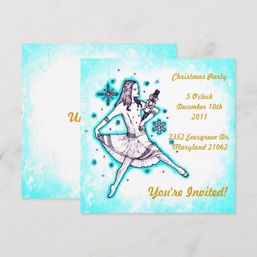 クリスマス招待状 招待状 (正面/裏面)