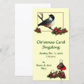 クリスマス招待状:《鳥》アメリカゴガラ：キャロルシン (正面/裏面)