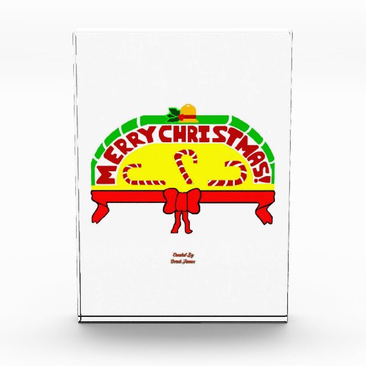 クリスマス挨拶の縦写真ブロック フォトブロック (正面)