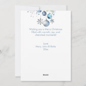 クリスマス挨拶シルバーブルー シーズンカード (裏面)