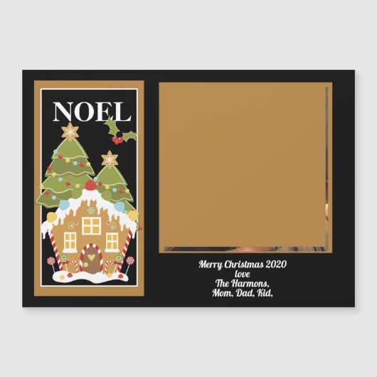 クリスマス挨拶ジンジャーブレッドハウス写真 (正面)