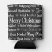 クリスマス挨拶マルチランゲージブラック 缶クーラー (裏面)