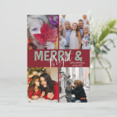クリスマス挨拶4写真と明メリーるい穴 シーズンカード (スタンド正面)