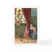 "クリスマス挨拶"のヴィンテージのクリスマスカード