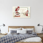 クリスマス挨拶Little KidsChimney キャンバスプリント (インサイチュ (寝室))