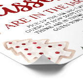 クリスマス推測どのように多くのキス赤ちゃんシャワーゲーム ポスター (角)