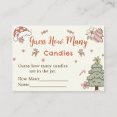 クリスマス推測ゲームのエンクロージャカード数 エンクロージャーカード (正面)