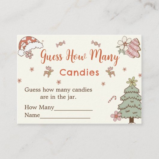 クリスマス推測ゲームのエンクロージャカード数 エンクロージャーカード (正面)