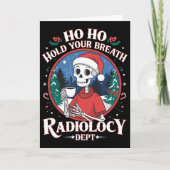 クリスマス放射線技師スカルX線技師CT MRI カード (正面)