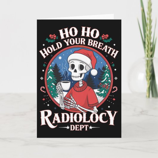 クリスマス放射線技師スカルX線技師CT MRI カード (正面)