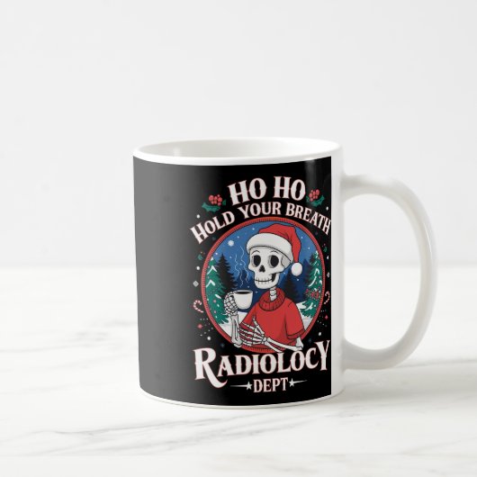 クリスマス放射線技師スカルX線技師CT MRI コーヒーマグカップ (右)