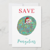 クリスマス救ザパンゴパーソナライズされたリン シーズンカード (正面)