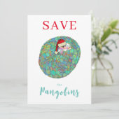 クリスマス救ザパンゴパーソナライズされたリン シーズンカード (スタンド正面)