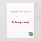 クリスマス救スパンゴリンズスローガンパーソナライズされた予算 (裏面)