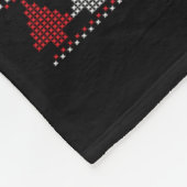 クリスマス救急車救急医療隊員病院ホリデイ フリースブランケット (角)