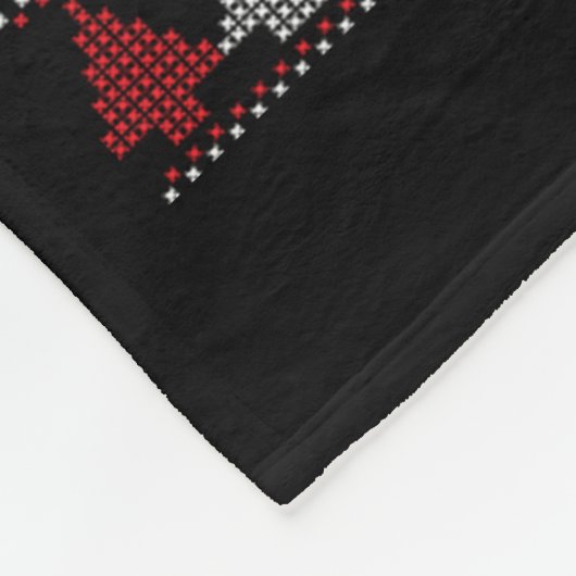 クリスマス救急車救急医療隊員病院ホリデイ フリースブランケット (角)