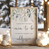 クリスマス救済お母さん忙しが封筒に住所を書く ポスター