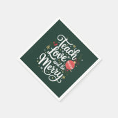 クリスマス教えラヴ&ビーメリー先生ギフト スタンダードカクテルナプキン (角)